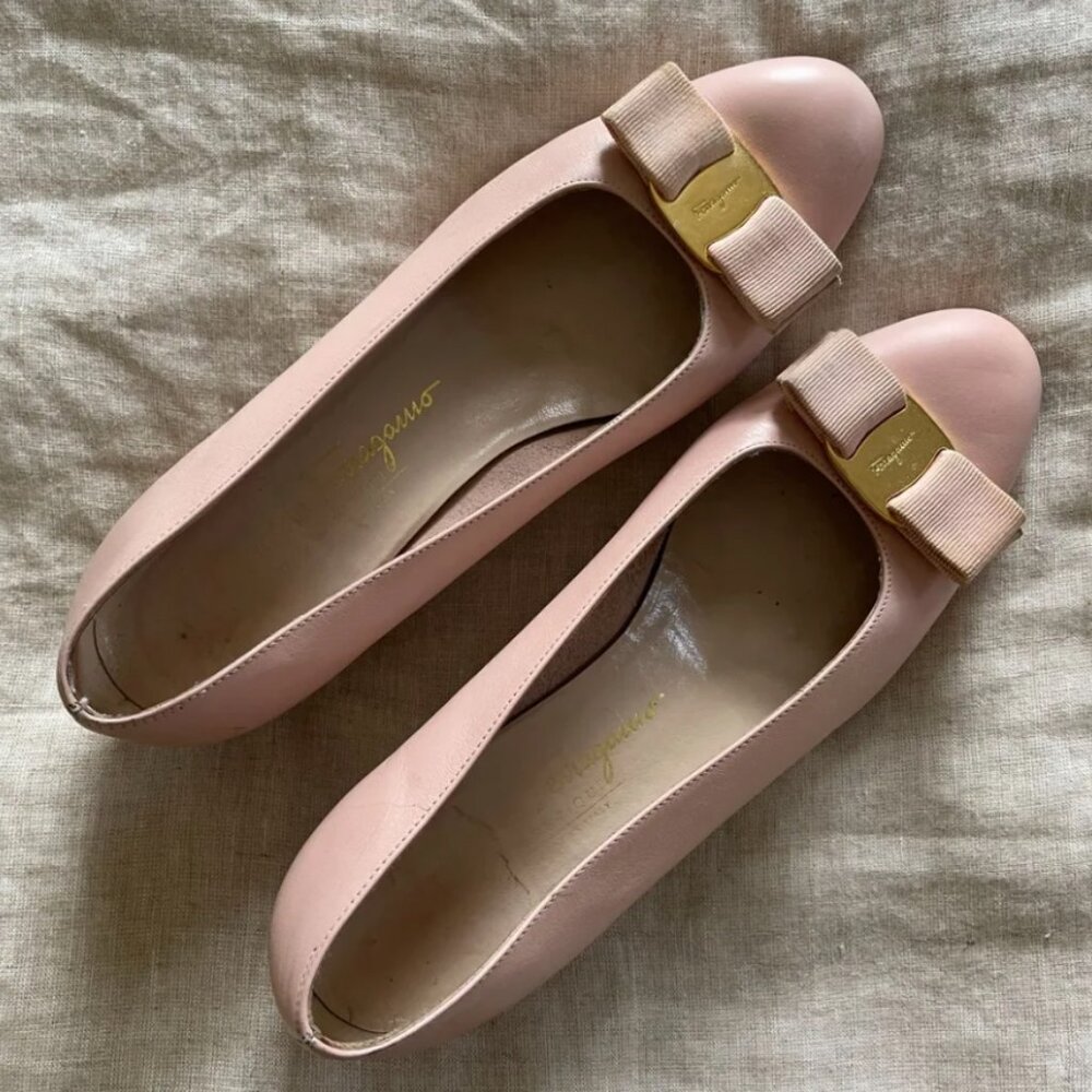 Salvatore Ferragamo Pink Bow Heels